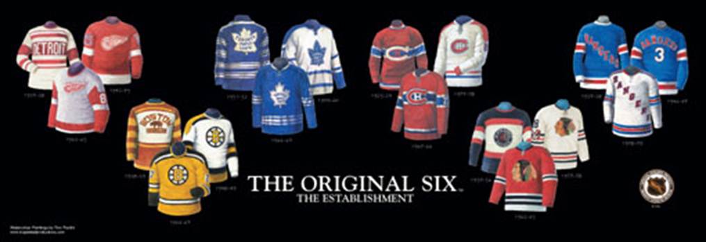 Description: Description: Description: Description: Description: Description: Original Six Jerseys   Horizontal Print