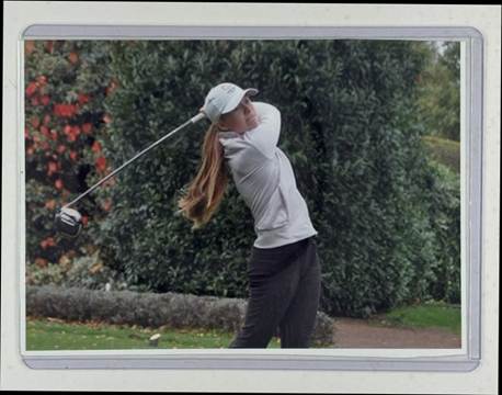 female golfer pic in sleeve
